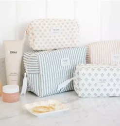 Janie and Jack Desk Accessories-Rose Polka Dot Small Cosmetic Pouch multi