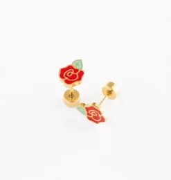 Janie and Jack Kids Accessories|Jewelry-Rose Stud Earrings red