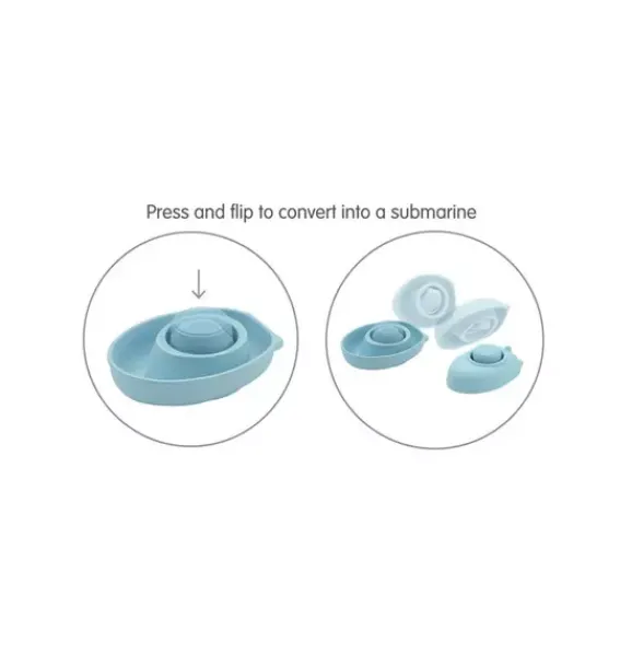 Janie and Jack Bath Toys-RUBBER CONVERTIBLE BOAT – PASTEL BLUE multi