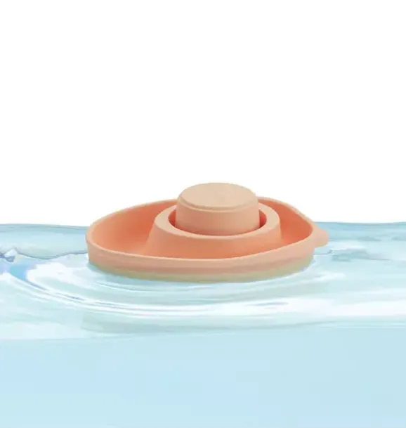 Janie and Jack Bath Toys-RUBBER CONVERTIBLE BOAT – PASTEL ORANGE multi