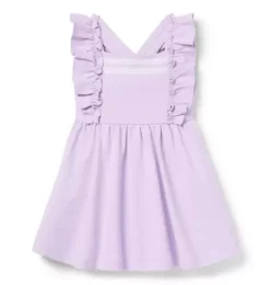 Janie and Jack Dresses-Ruffle Ponte Dress blooming orchid