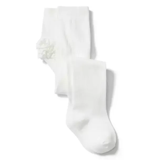 Janie and Jack Shoes & Accessories-Ruffle Tight white