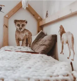 Janie and Jack Wallpaper-Savanna Animals Wonderland Wall Decal Set multi