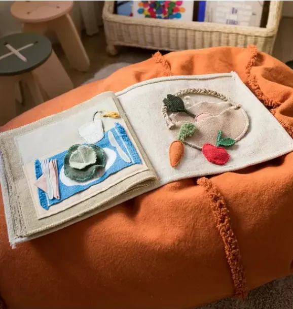 Janie and Jack Baby Activity|Development Toys-Sensory Book Cool Kids Eat Healthy multicolor