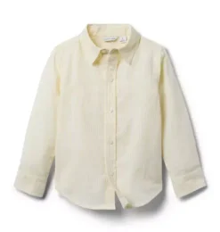 Janie and Jack Matching Sets|Shirts-Serena Williams x Stripe Serve Shirt pastel yellow stripe