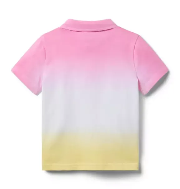 Janie and Jack Polos-Serena Williams x Ombre Open Polo perfect pink ombre
