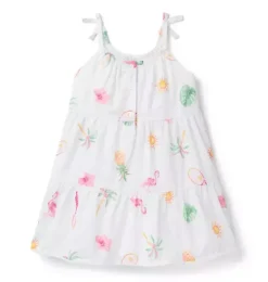 Janie and Jack Dresses-Serena Williams x Icon Dress white icon print