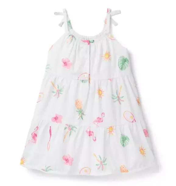 Janie and Jack Dresses-Serena Williams x Icon Dress white icon print