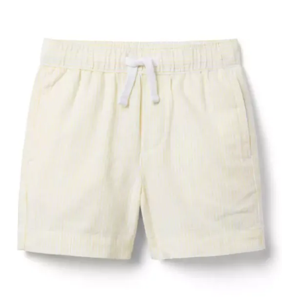 Janie and Jack Matching Sets|Shorts-Serena Williams x Stripe Serve Short pastel yellow stripe