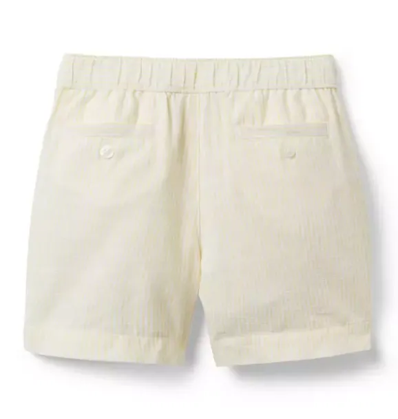 Janie and Jack Matching Sets|Shorts-Serena Williams x Stripe Serve Short pastel yellow stripe