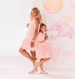 Janie and Jack Dresses-Serena Williams x Women&rsquo;s Peach Point Matching Dress peach pink