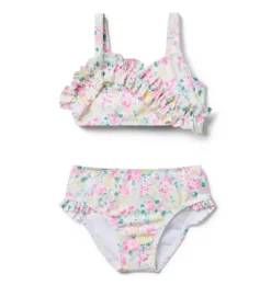 Janie and Jack Two-pieces|Girl-Serena Williams x Floral Flair Recycled Swimsuit white floral
