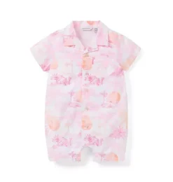 Janie and Jack One-pieces & Rompers-Serena Williams x Toile Tour Baby Romper perfect pink toile