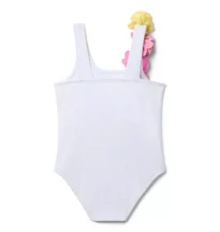Janie and Jack One-pieces|Girl-Serena Williams x Rosette Recycled Swimsuit white