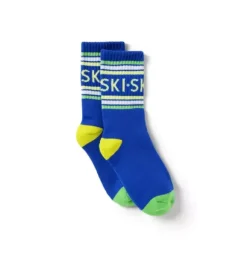 Janie and Jack Socks-Ski Crew Sock blue eclipse