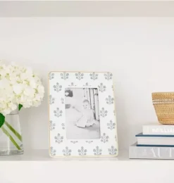 Janie and Jack Desk Accessories-Slate Floral Frame multi