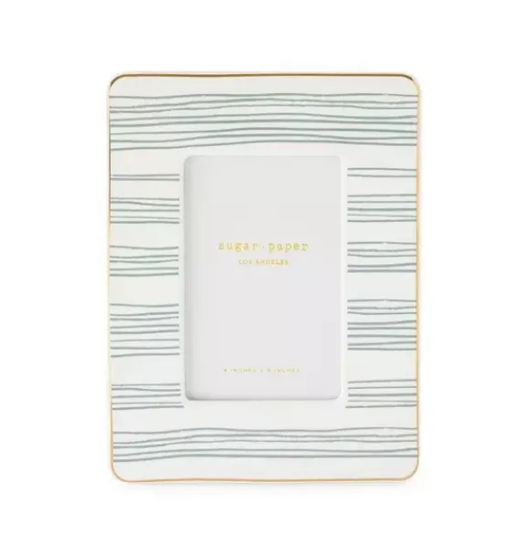 Janie and Jack Desk Accessories-Slate Stripe Frame multi