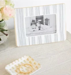 Janie and Jack Desk Accessories-Slate Stripe Frame multi