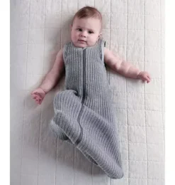 Janie and Jack Baby Clothing-Sleep Sack - Hug Me heather grey