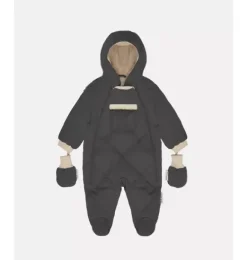 Janie and Jack Baby Clothing-Snow Jumpsuit - Benji Plush smokey