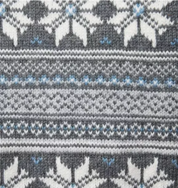 Janie and Jack Sweaters & Sweatshirts-Snowflake Fair Isle Sweater classic grey heather fair isle