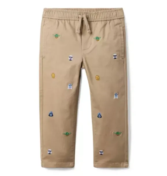 Janie and Jack Pants-STAR WARS Twill Jogger jack khaki