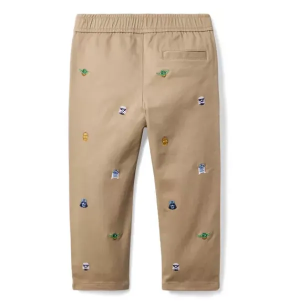 Janie and Jack Pants-STAR WARS Twill Jogger jack khaki