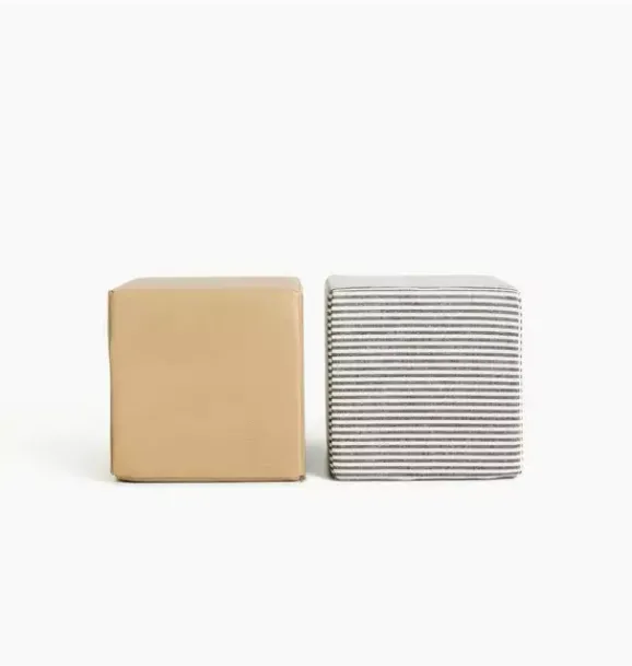 Janie and Jack Playroom-Stone Stripe Cube Set stone stipe