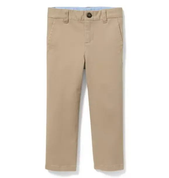 Janie and Jack Pants-Stretch Twill Pant khaki