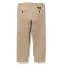 Janie and Jack Pants-Stretch Twill Pant khaki