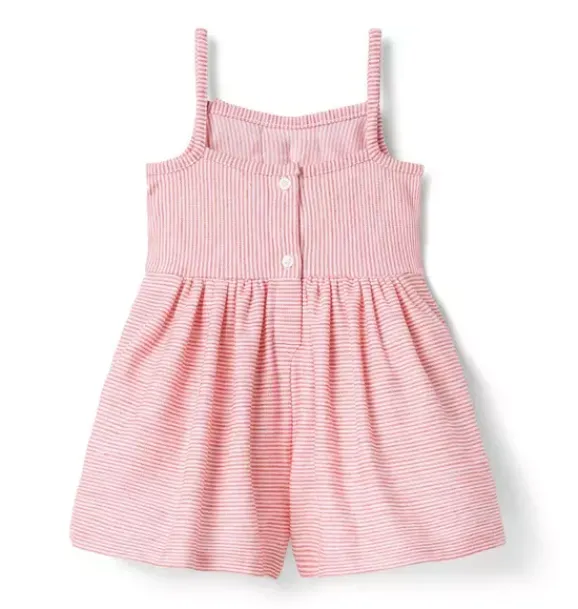 Janie and Jack Rompers & Jumpsuits-Striped Bow Romper cherry stripe