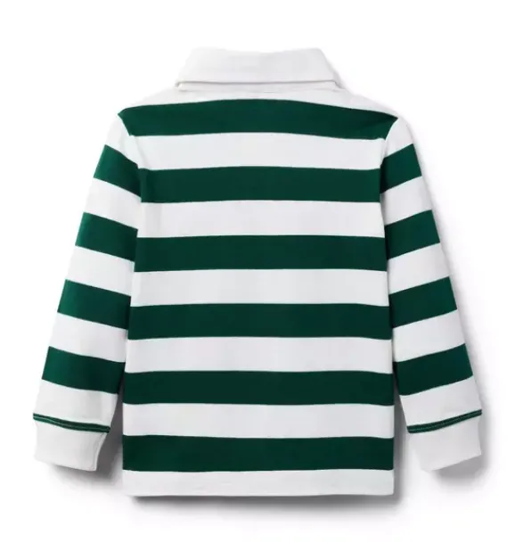 Janie and Jack Polos-Striped Rugby Shirt enchanted forest stripe