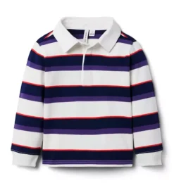 Janie and Jack Polos-Striped Rugby Shirt merchant marine stripe