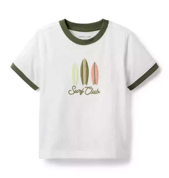 Janie and Jack Tees-Surf Club Tee white