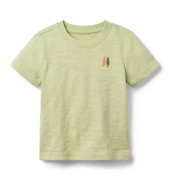 Janie and Jack Tees-Surfboard Tee green fields