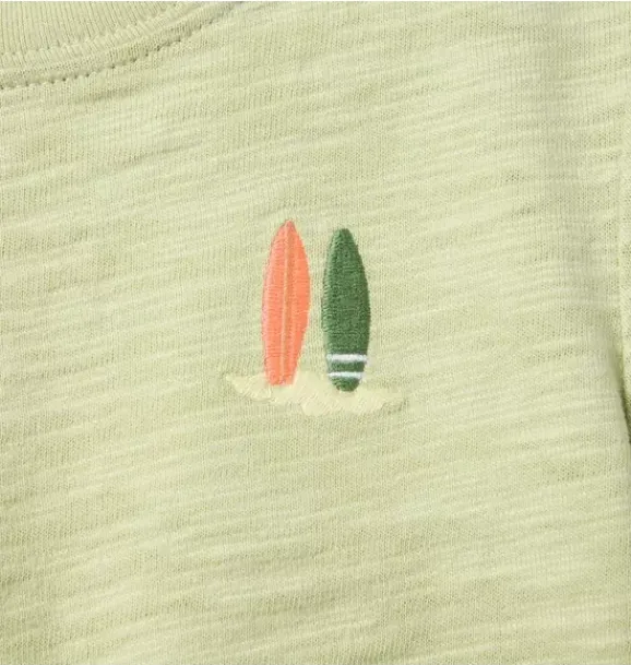 Janie and Jack Tees-Surfboard Tee green fields