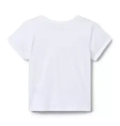 Janie and Jack Short Sleeve Tops-Surfer Girl Tee white
