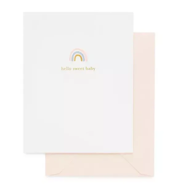 Janie and Jack Stationery-Sweet Baby, Rainbow Greeting Card multi
