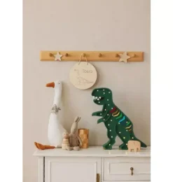 Janie and Jack Lighting-T Rex Lamp rainbow green