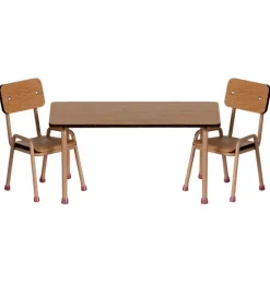 Janie and Jack Dolls-Table and chair set, Mouse - Dark powder multi