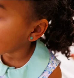 Janie and Jack Kids Accessories|Jewelry-Tennis Ball Stud Earrings green