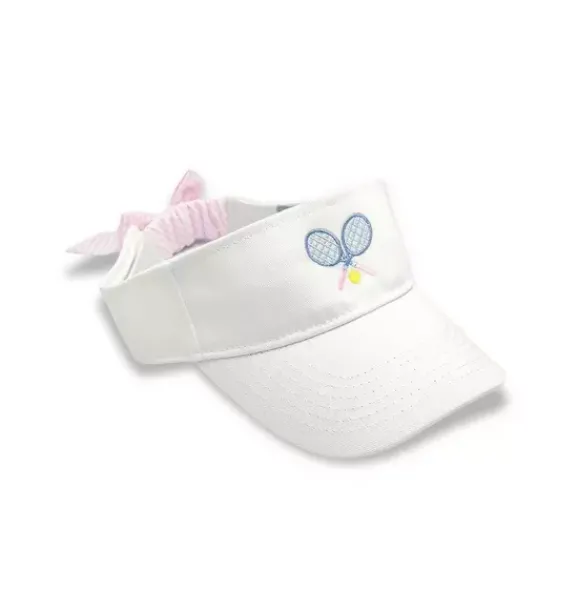 Janie and Jack Kids Accessories-Tennis Bow Visor white
