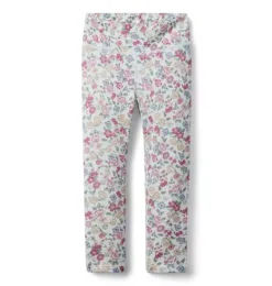 Janie and Jack Leggings|Matching Sets-The Adventure Legging seashell ecru ditsy floral