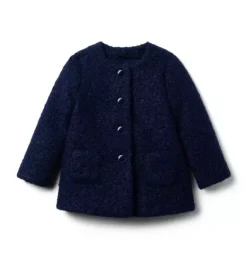 Janie and Jack Jackets & Coats-The Boucle Coat merchant marine