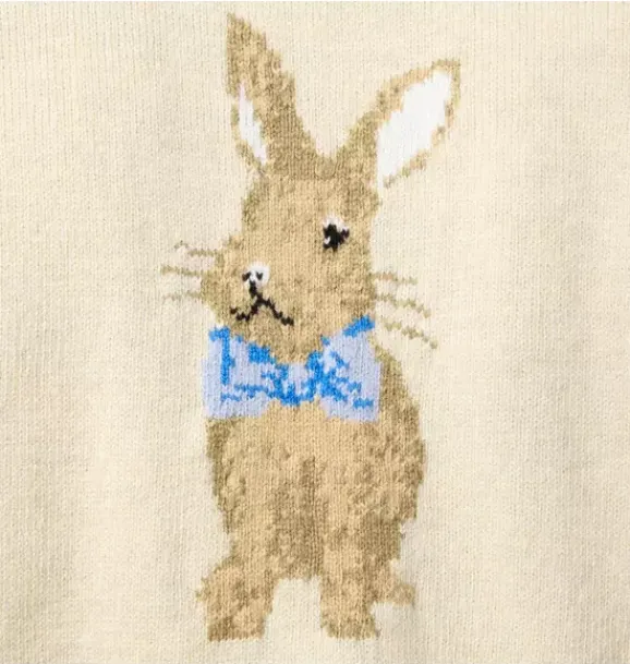 Janie and Jack Sweaters & Sweatshirts-The Bunny Sweater fluffy bunny heather