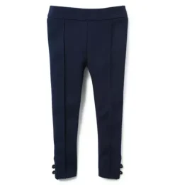 Janie and Jack Pants-The Button Cuff Ponte Pant merchant marine