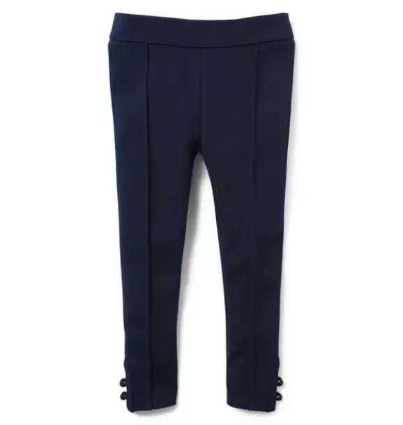 Janie and Jack Pants-The Button Cuff Ponte Pant merchant marine
