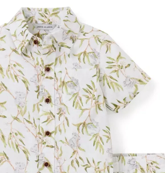 Janie and Jack Sets-The Cabana Matching Baby Set white koala