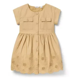 Janie and Jack Dresses-The Cargo Floral Hem Dress prairie brown
