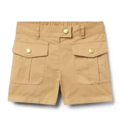 Janie and Jack Skirts & Shorts-The Cargo Snap Pocket Short prairie brown